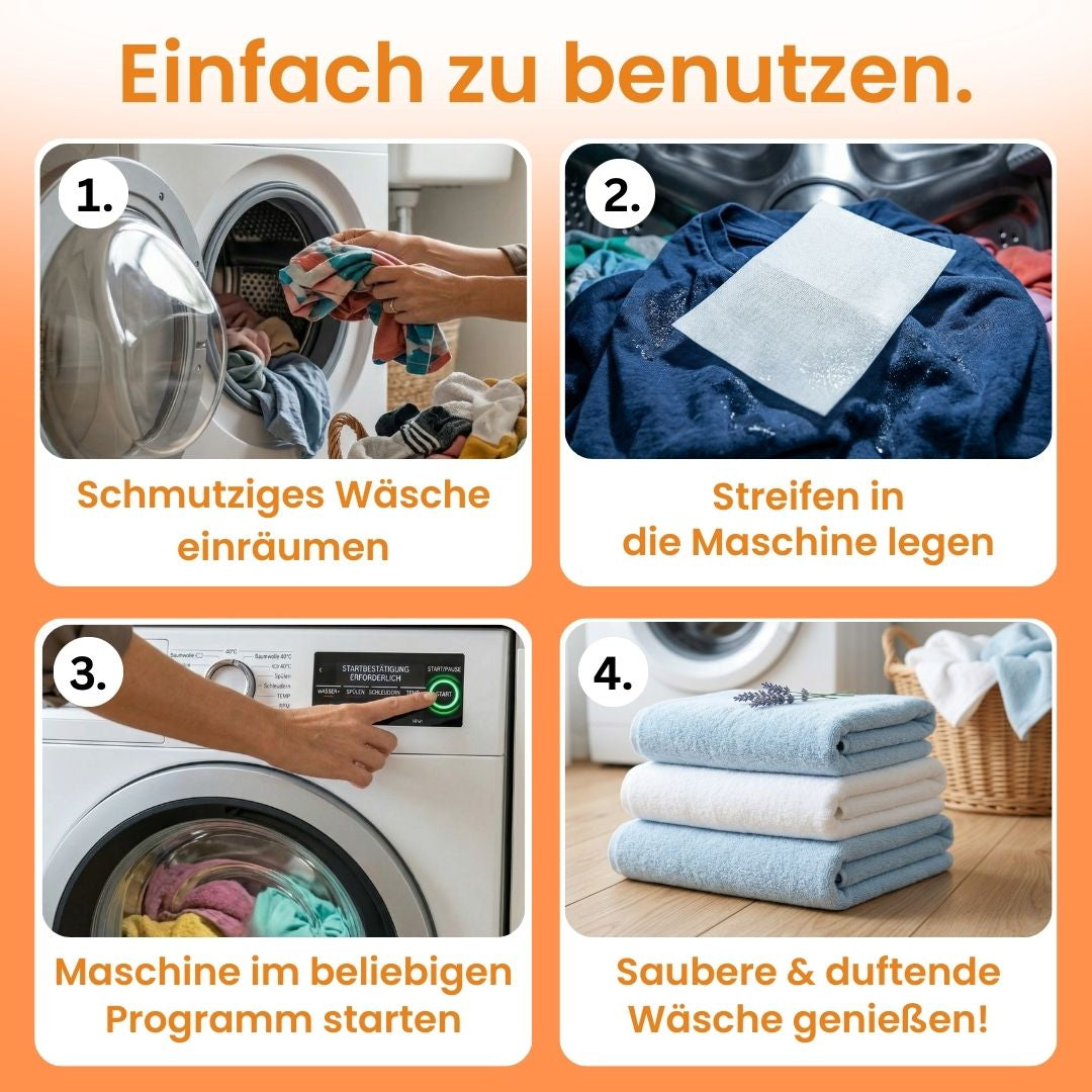 Pflanzliche Waschmittel-Streifen