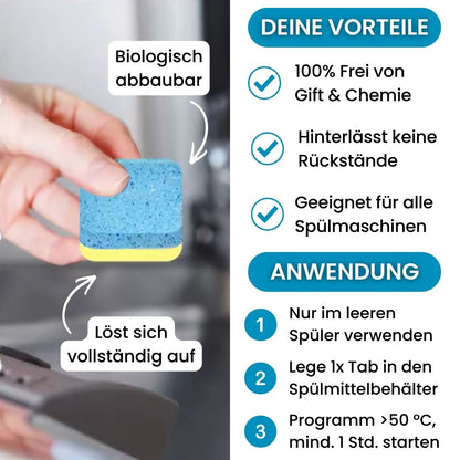 Umweltfreundliche Spülmaschinen-Reiniger